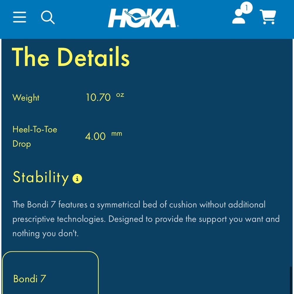 HOKA BONDI 7 WIDE (1110530-BBLC) All Black NWOB Men’s 7.5 2E or Women’s 9.5 2E - Picture 10 of 15
